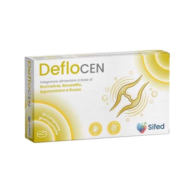 Deflocen – Bromelina 250 mg + Incienso (Boswellia) – 20 comprimidos gastrorresistentes