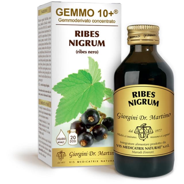 Ribes Nero Sin Alcohol – 10 ml + 100 ml Gemmoderivado | Dr. Giorgini