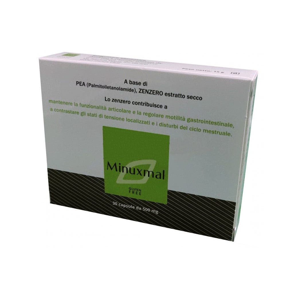 Palmitoiletanolamida (PEA) + Jengibre – 30 cápsulas de 500 mg | Minuxmal