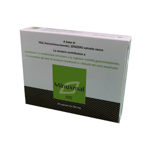 Palmitoiletanolamida (PEA) + Jengibre – 30 cápsulas de 500 mg | Minuxmal
