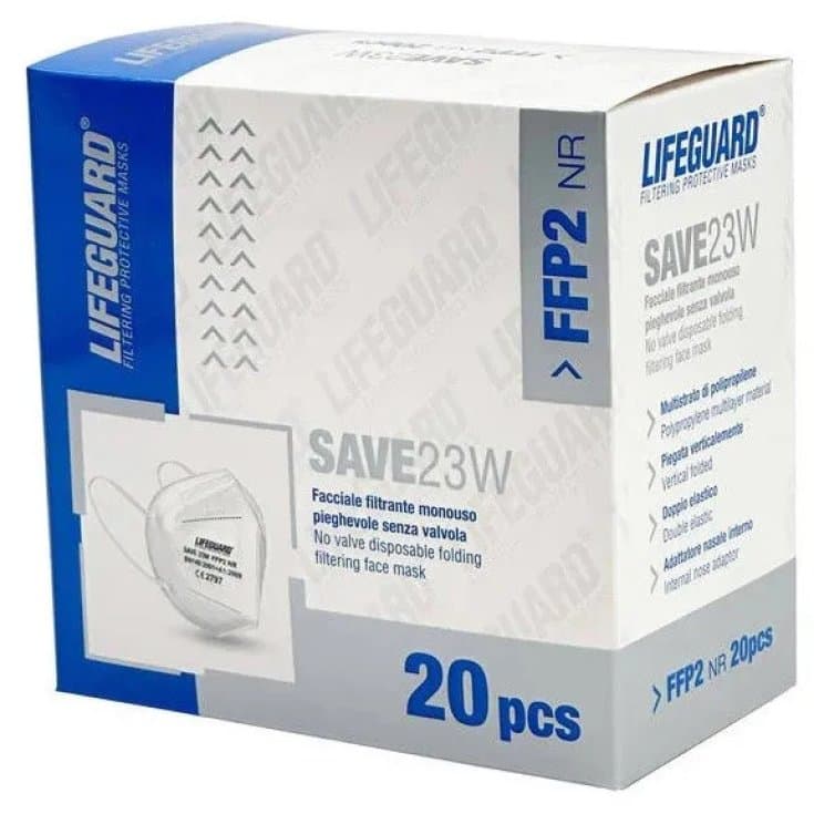 LIFEGUARD Mascarilla FFP2 – Pack de 20 unidades
