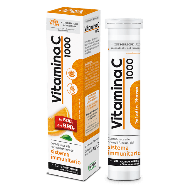 Sanavita Vitamina C Efervescente – 20 comprimidos efervescentes