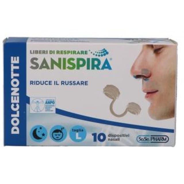 Sanispira Dolce Notte Filtros Nasales – 10 unidades