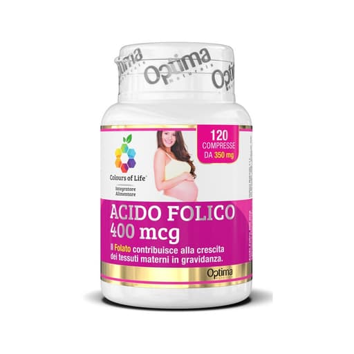 Ácido Fólico 400 mcg Optim – 120 comprimidos | Optima Naturals