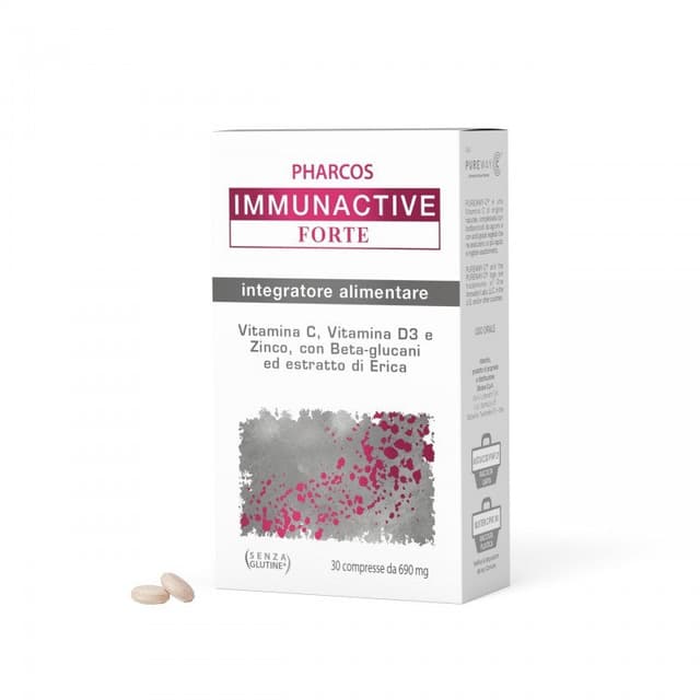 Beta-glucano + Vitamina C – 30 comprimidos | Immunactive Forte