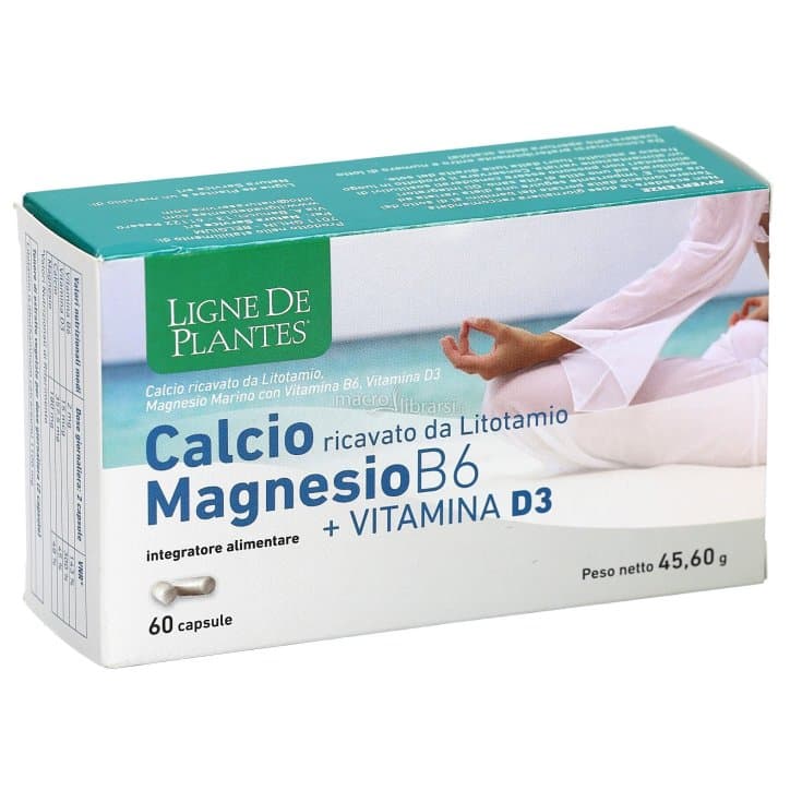 Calcio Magnesio B6 + Vitamina D3 – 60 cápsulas