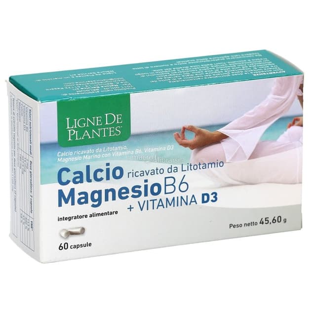 Calcio Magnesio B6 + Vitamina D3 – 60 cápsulas