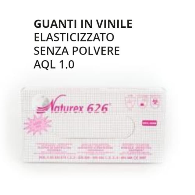 Gammad Guantes de Vinilo sin polvo, talla M – 100 unidades