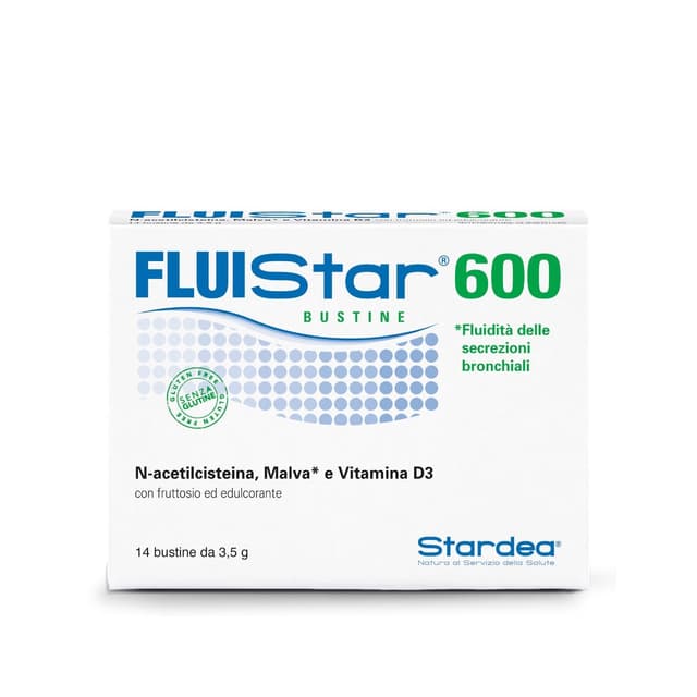 N-Acetilcisteína + Vitamina D3 – 14 sobres | Fluistar 600