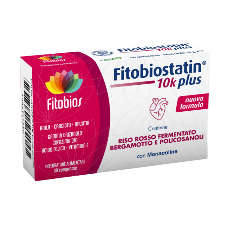 Alcachofa 300 mg + Arroz Rojo – 30 comprimidos | Fitobiostatin 10K Plus