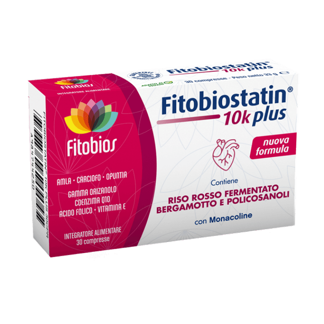 Alcachofa 300 mg + Arroz Rojo – 30 comprimidos | Fitobiostatin 10K Plus