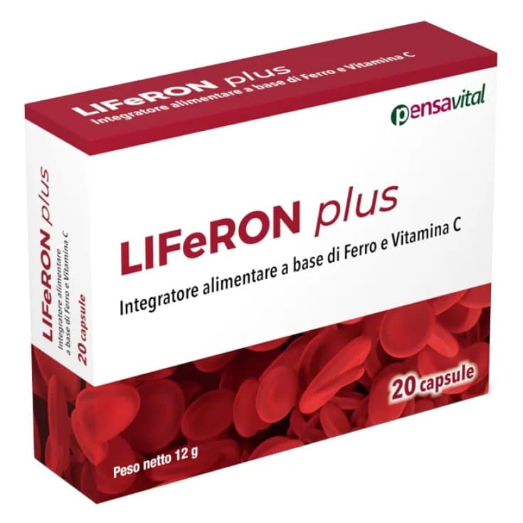 Hierro 30 mg + Vitamina C 70 mg – 20 cápsulas | Liferon Plus