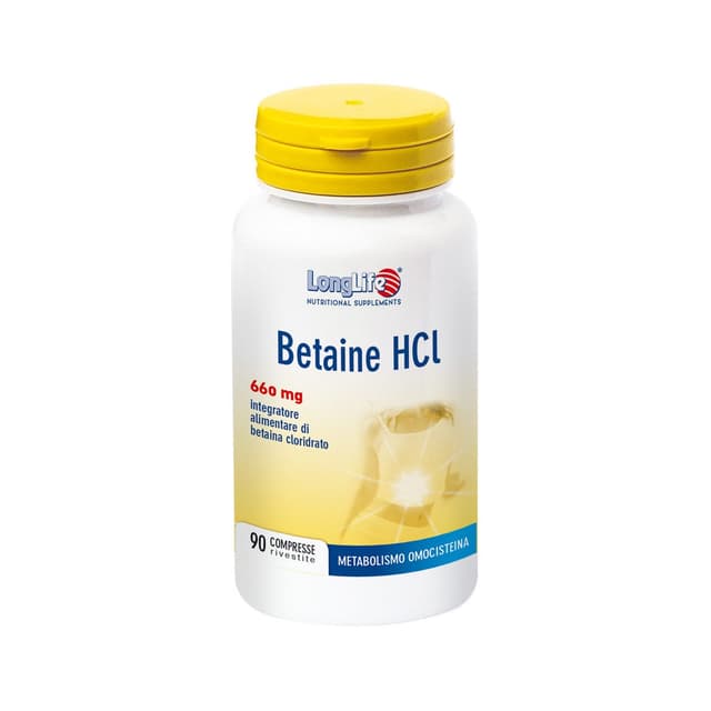 Longlife Betaína HCl – 90 comprimidos