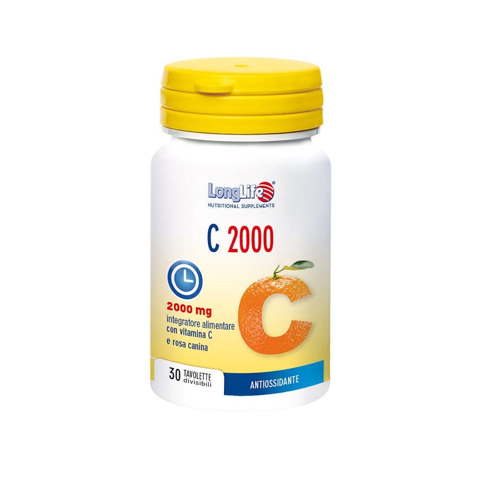 Longlife C2000 T/R – Vitamina C 1.000 mg + calcio – 30 comprimidos