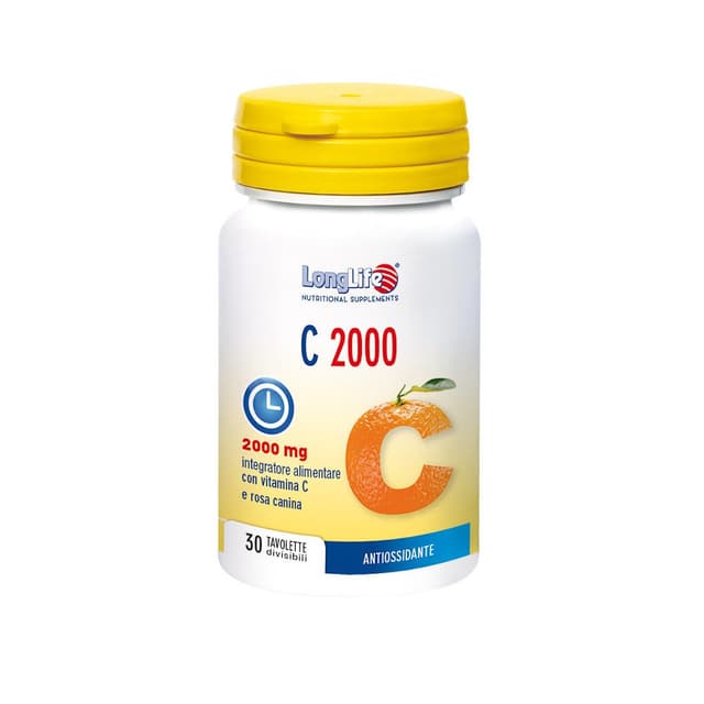Longlife C2000 T/R – Vitamina C 1.000 mg + calcio – 30 comprimidos