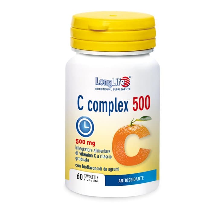 Vitamina C 500 mg + Clorela – 60 comprimidos | Longlife C Complex 500