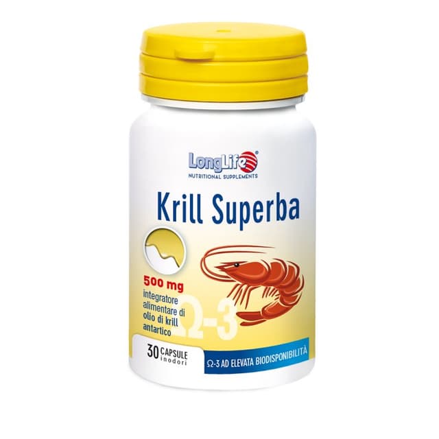 Omega-3 EPA y DHA + Astaxantina – 30 cápsulas | Longlife Krill Superba