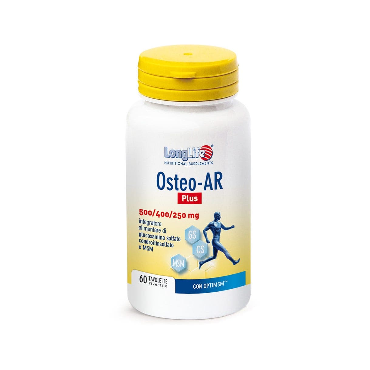 Glucosamina 500 mg + Condroitina – 60 comprimidos | Longlife Osteoar P