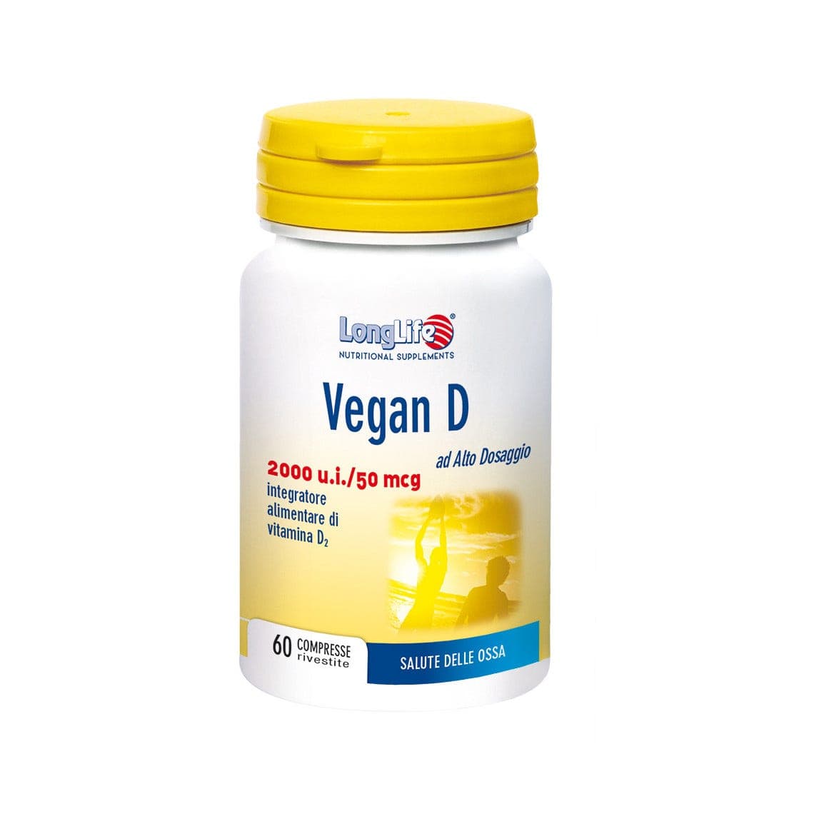 Vitamina D2 2000 UI – 60 comprimidos | Longlife Vegan D