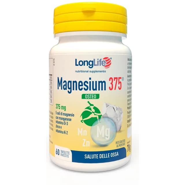 Longlife Magnesio 375 mg 375 Osteo – Complemento alimenticio