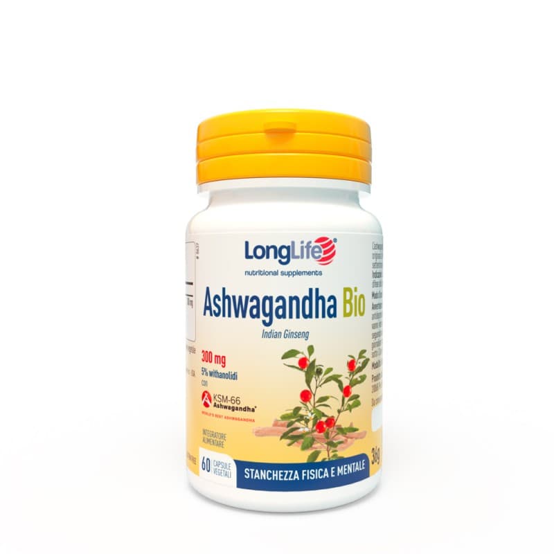 Longlife Ashwagandha 300 mg Bio 5% – 60 cápsulas