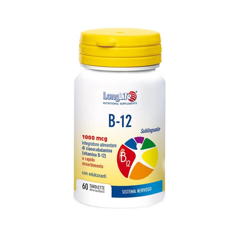 Vitamina B12 – 60 comprimidos | Longlife B12 1000 mcg