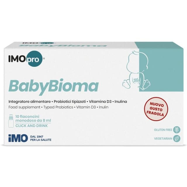 Saccharomyces boulardii + Probióticos lácticos – 10 ampollas de 8 ml | Imopro Babybioma