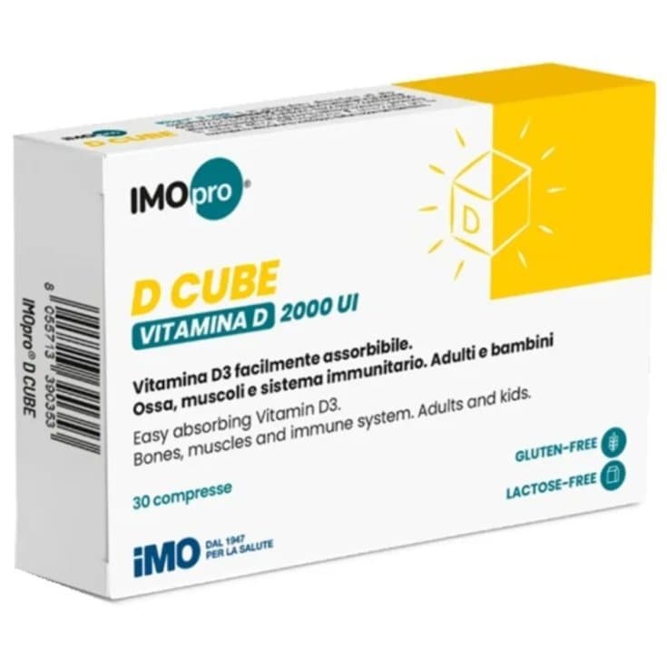 Magnesio 56,25 mg + Vitamina D3 – 30 comprimidos | IMOPRO D CUBE