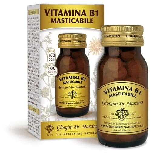 Vitamina B1 Mastic – 100 pastillas masticables | Dr. Giorgini