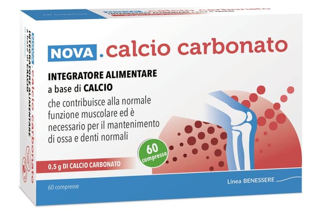 Calcio Carbonato Arg – 60 comprimidos de 0,5 g de calcio