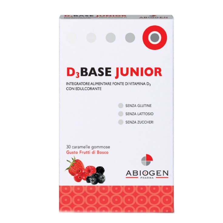 Vitamina D3 15 µg – 30 comprimidos masticables Frutos del bosque | D3Base Junior