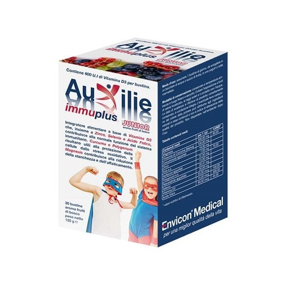 Magnesio + Cúrcuma – 30 sobres | Auxilie Imuplus Junior Soluble