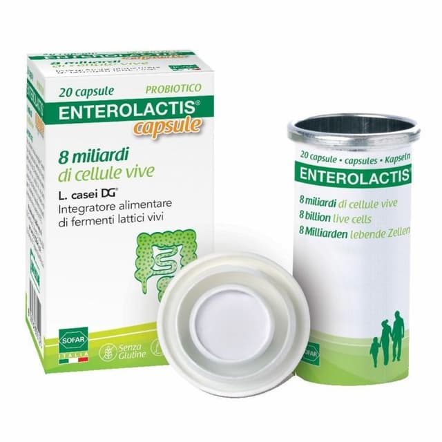 Enterolactis – Probióticos con bacterias lácticas – 20 cápsulas