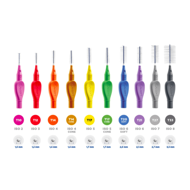Curasept Proxi T12 – Cepillos Interdentales con mango en T, pack de 6 unidades