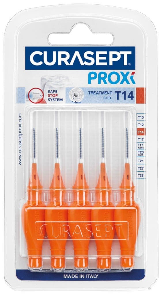 Curasept Proxi T14 – Cepillos interdentales, pack de 6, Naranja