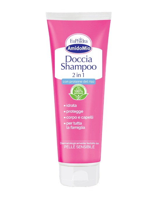 Euphidra Amidomio Gel de Ducha 2 en 1 – Champú y Limpieza Corporal