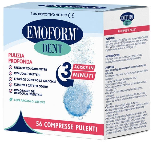 Emoform Dent Pulverizer – 56 comprimidos limpiadores