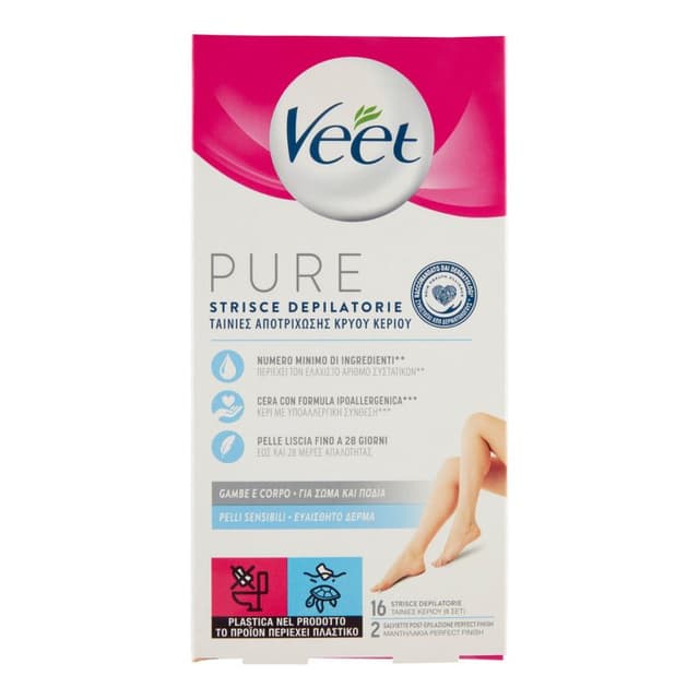 Veet Bandas Depilatorias Corporales Hipoalergénicas – 16 unidades