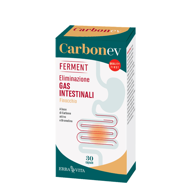 Erba Vita Carbon EV Ferment Hinojo + Melisa – 30 cápsulas