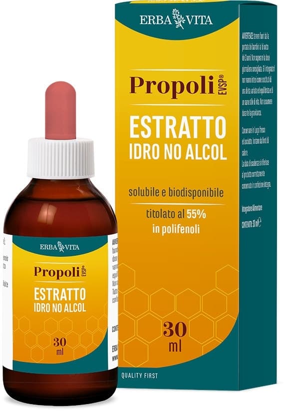 Propoli EVSP Sin Alcohol – 30 ml Gotas | Erba Vita