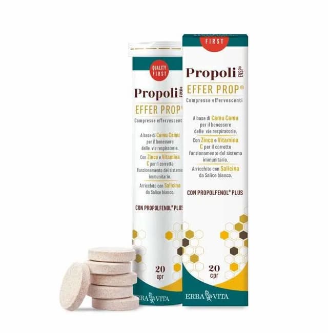 Propoli EVSP Effervescent – 20 comprimidos efervescentes | Erba Vita