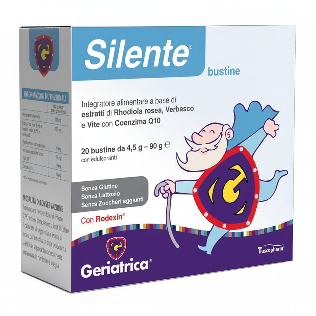 Silente Rhodiola 30 mg + Hoja de Vid Roja – 20 sobres