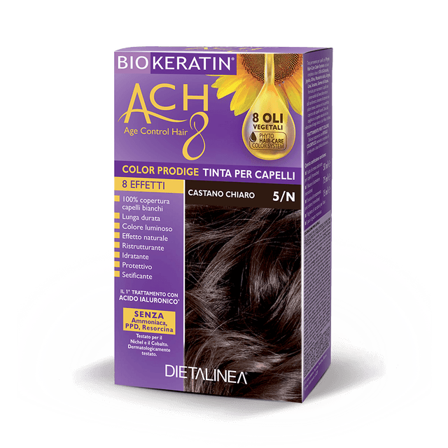 Biokeratin Ach8 – Tinte capilar 5/N Castaño claro