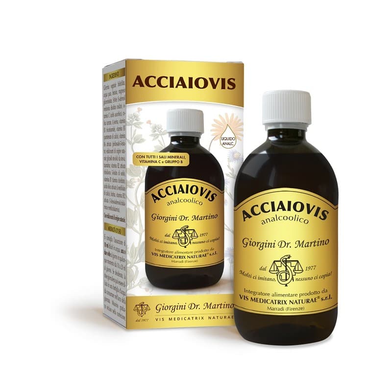Acciaiovis Líquido sin alcohol – Hierro y vitaminas B – 500 ml