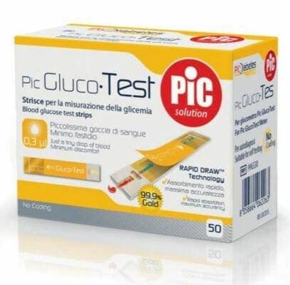 Glucotest Tiras Reactivas PIC – 50 unidades