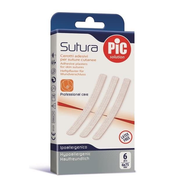 PIC Tiritas Sutura 6x75 mm – 6 unidades