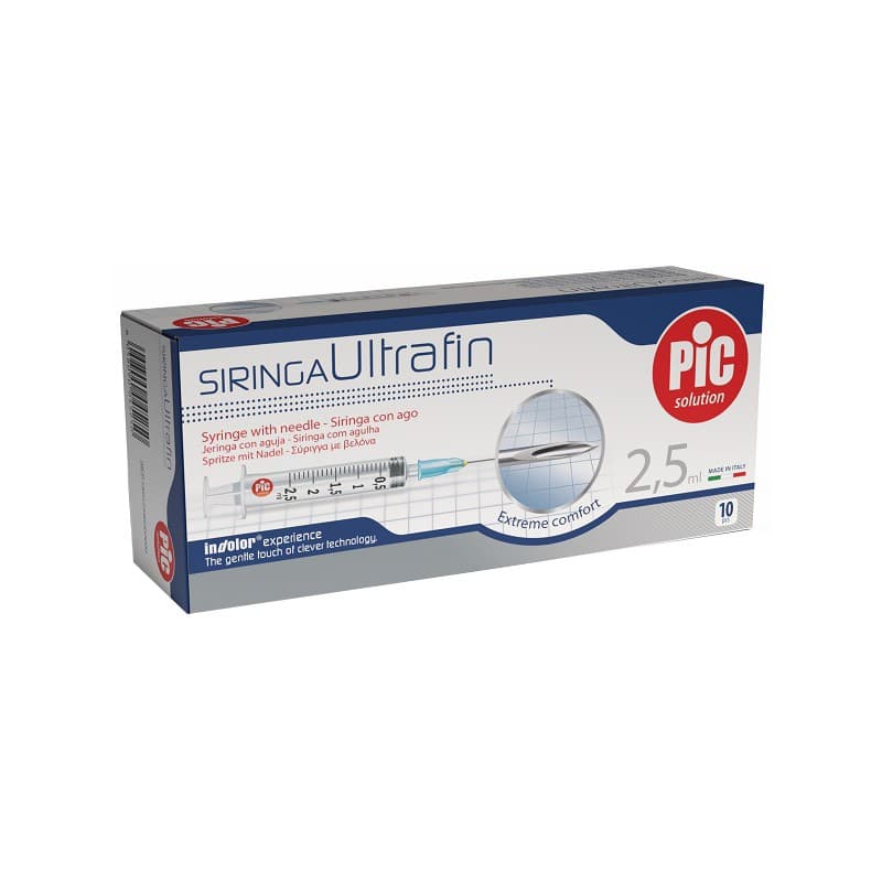 Ultrafin Jeringa 2,5 ml – 10 unidades