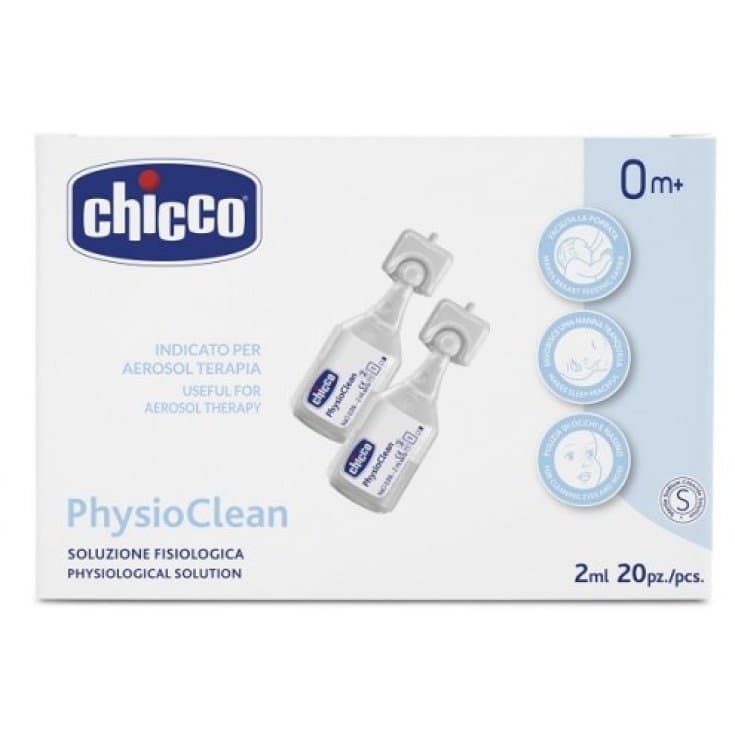 Chicco Physioclean Solución Isotónica – 20 x 2 ml ampollas