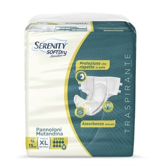 Serenity Slip de Incontinencia con Cierre Adhesivo Super – 15 unidades XL