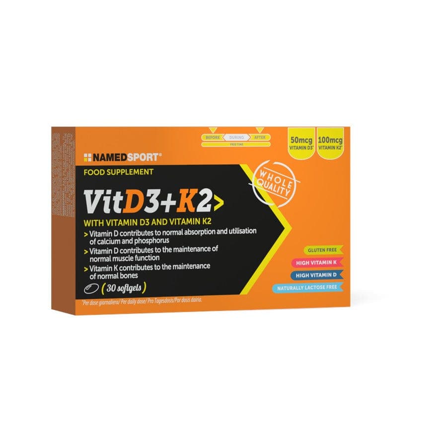 Vitamina D3+K2 – 30 cápsulas blandas | NamedSport